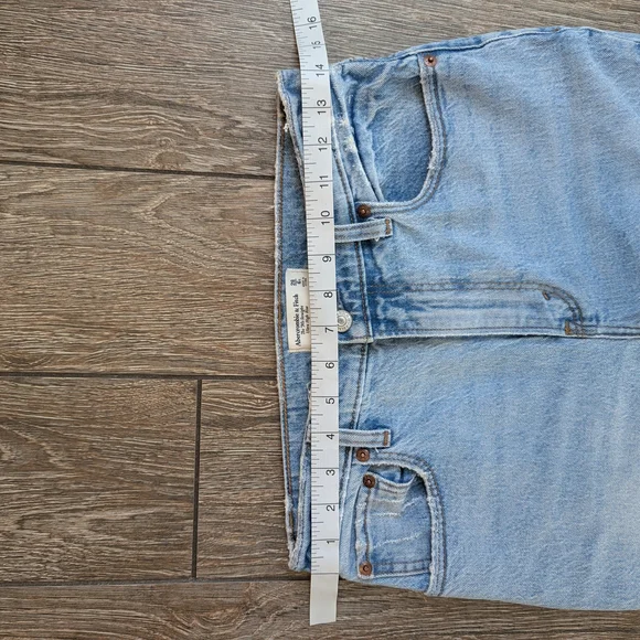 Abercrombie & Fitch 90s Straight High Rise Split-Vent Hem Size 28S / 6S - Picture 11 of 15